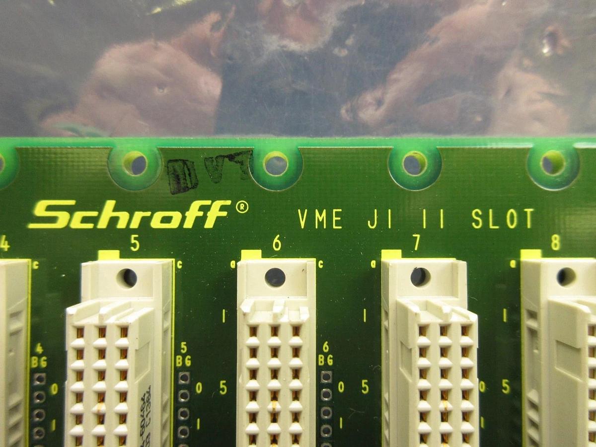Used Schroff 23000-041 11 Slot Backplane Board PCB Bio-Rad Quaestor Q7 Overlay Used