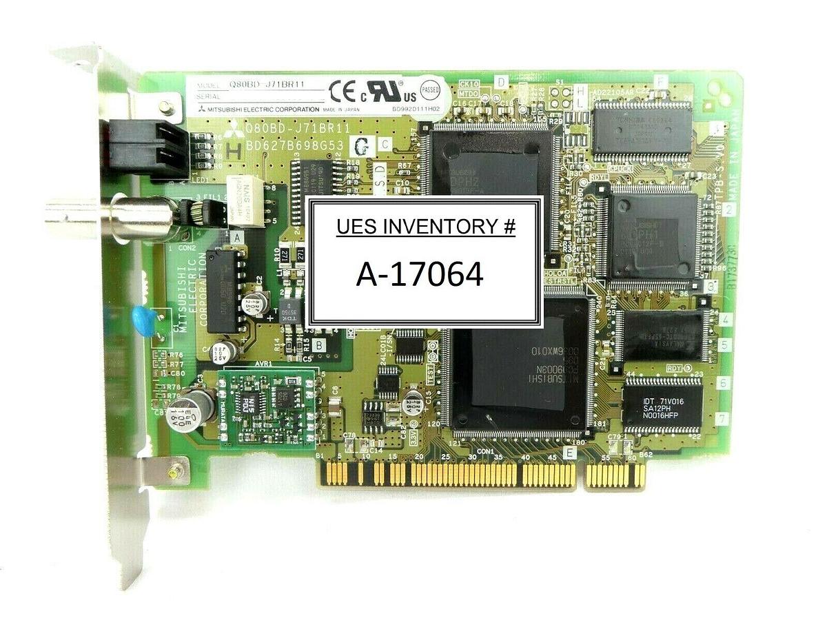 Used Mitsubishi Q80BD-J71BR11 PLC Interface Board PCB Card MELSECNET/H Working Spare