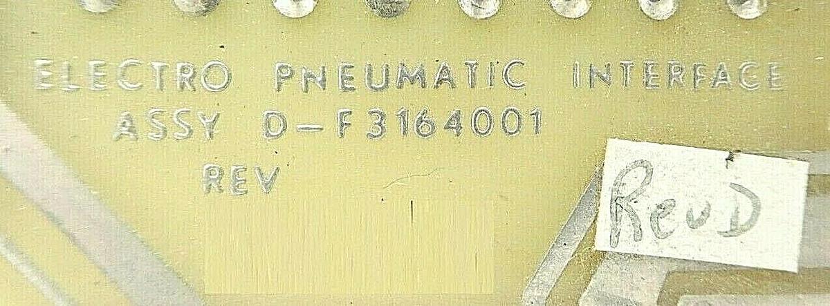 Used Varian Semiconductor VSEA D-F3164001 Electro Pneumatic Interface PCB Card Rev. D