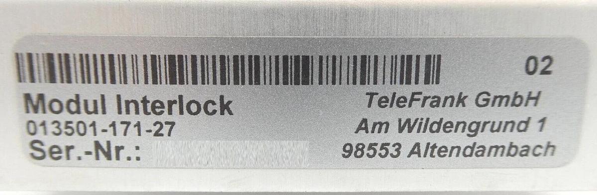 Used TeleFrank 013501-171-27 Load Port Interface Connector Modul Interlock Working