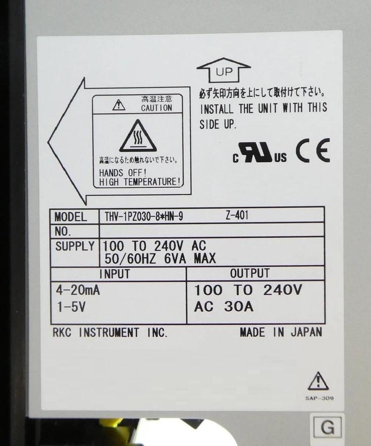 Used RKC THV-1PZ030-8*HN-9 Single Phase Power Control Unit THV Lot of 15 Working