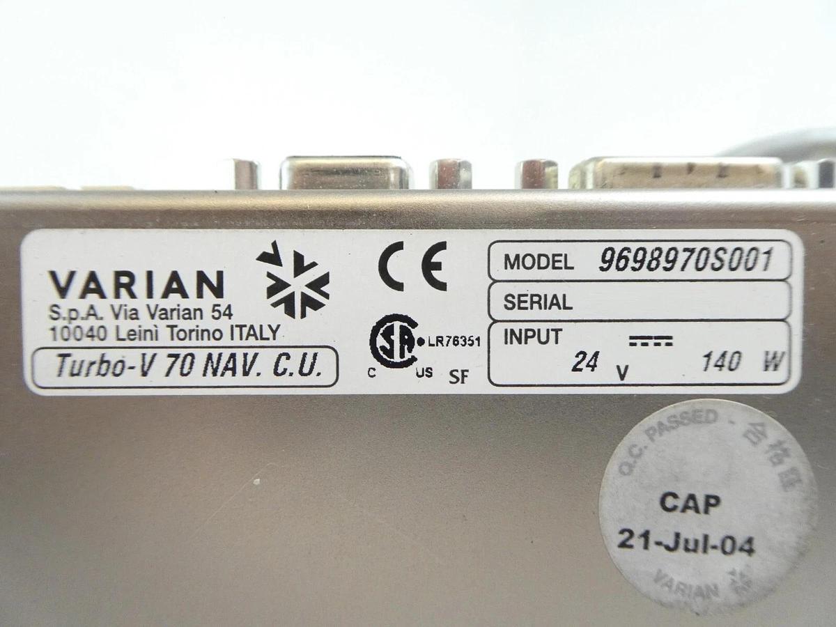 Used Turbo-V 70 Varian 9699357S015 Turbo Pump & Controller 9698970S001 Sciex Working