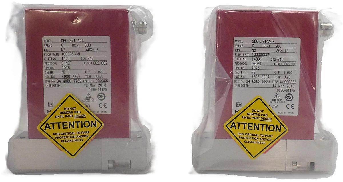 Horiba STEC SEC-Z714AGX Mass Flow Controller MFC 1000 SCCM N2 Lot of 2 New
