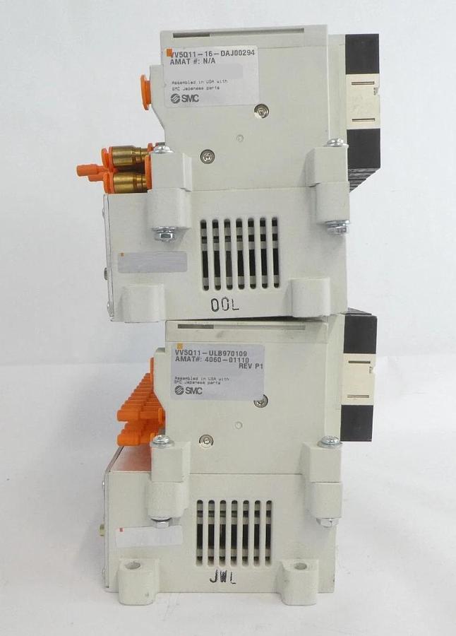 Used SMC VV5Q11 16-Port Pneumatic Manifold Reseller Lot of 4 Working Surplus
