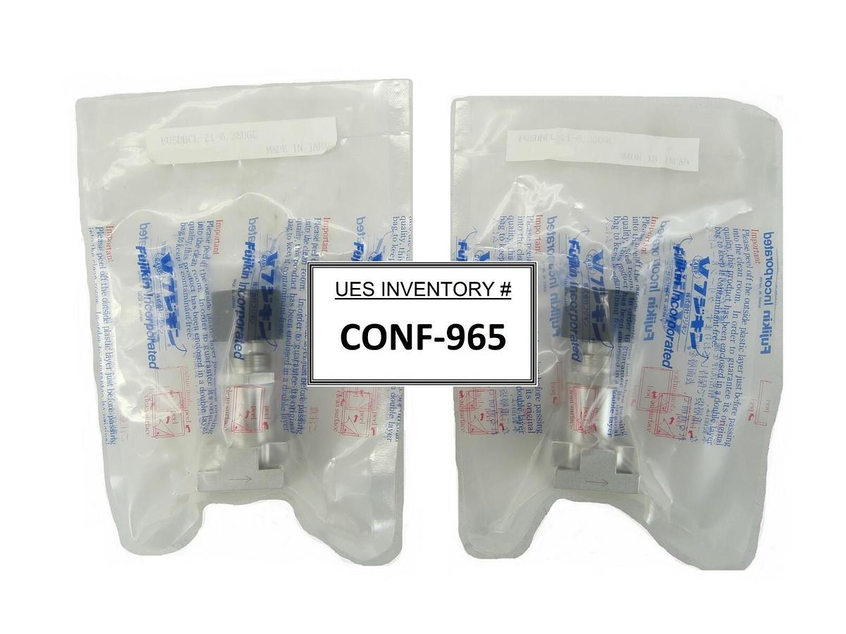 Fujikin FUSDBCL-21-6.35UGC Diaphragm Soft-Seal Valve Reseller Lot of 2 New