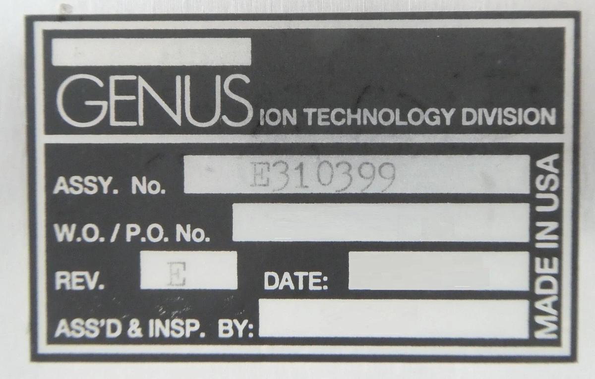 Used Genus Ion Technology E310399 Electrode Manipulator Controller Varian New Surplus
