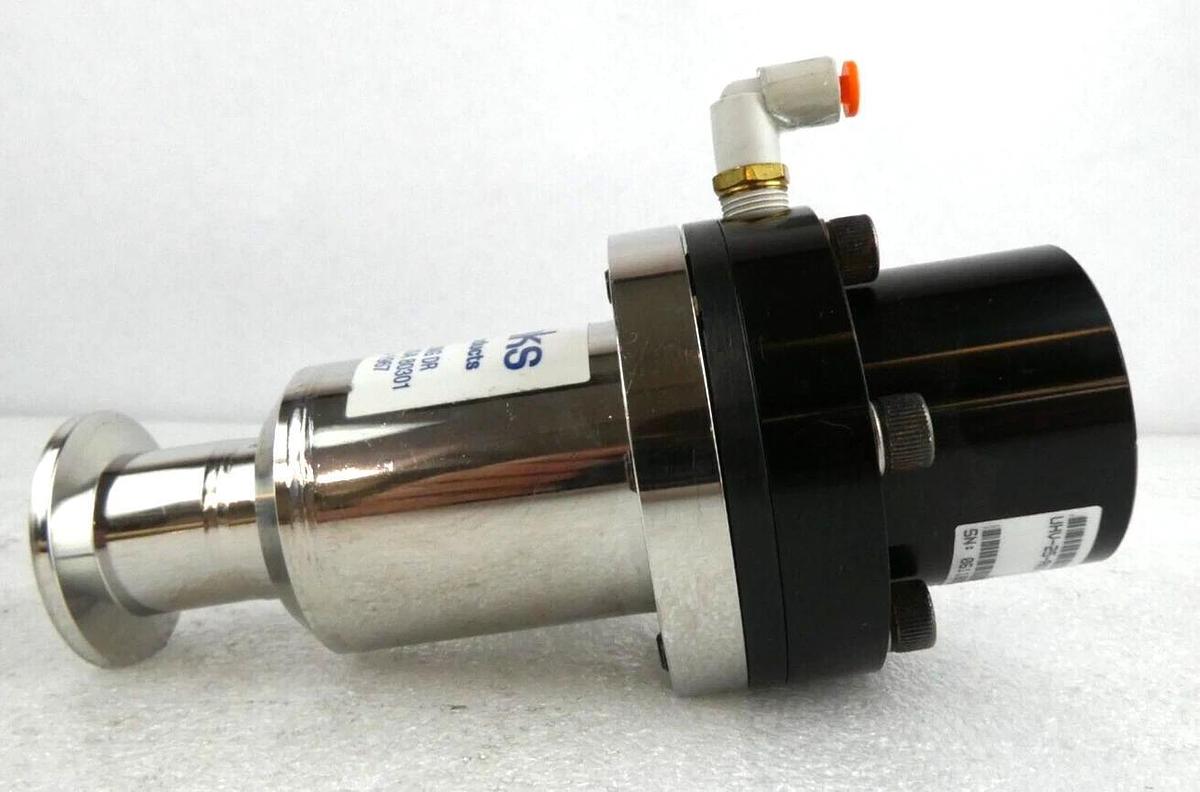 Used MKS Instruments UHV-25-AKK-ENVN Pneumatic Angle Vacuum Valve Lot of 2 Working