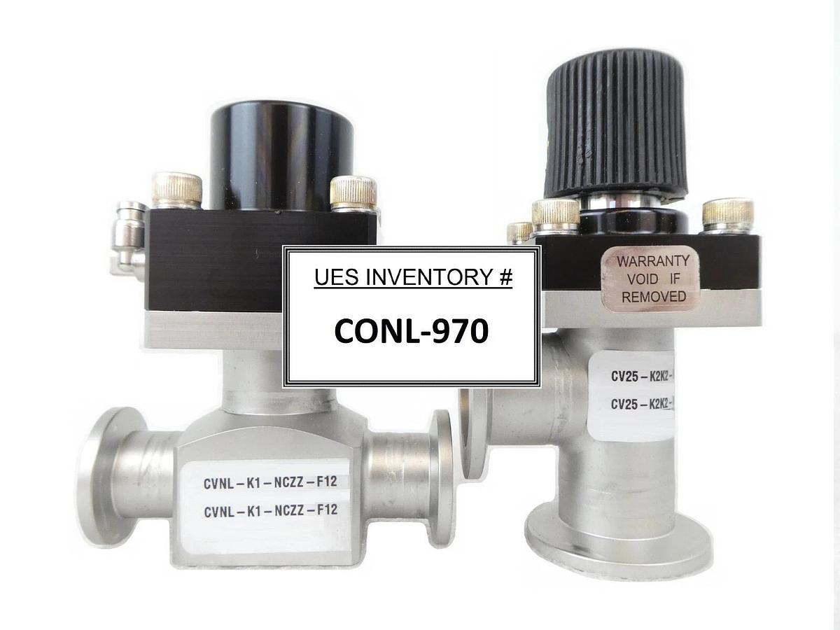 Used MKS Instruments Cv Isolation Valve Set of 2 CVNL-K1-NCZZ-F12 CV25-K2K2-MKVV