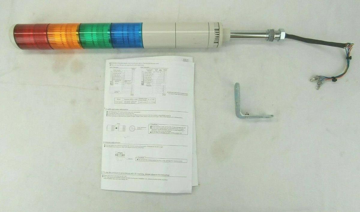 Patlite SEFB-402D-RYGB Indicator Light Tower 24V AC/DC New Surplus