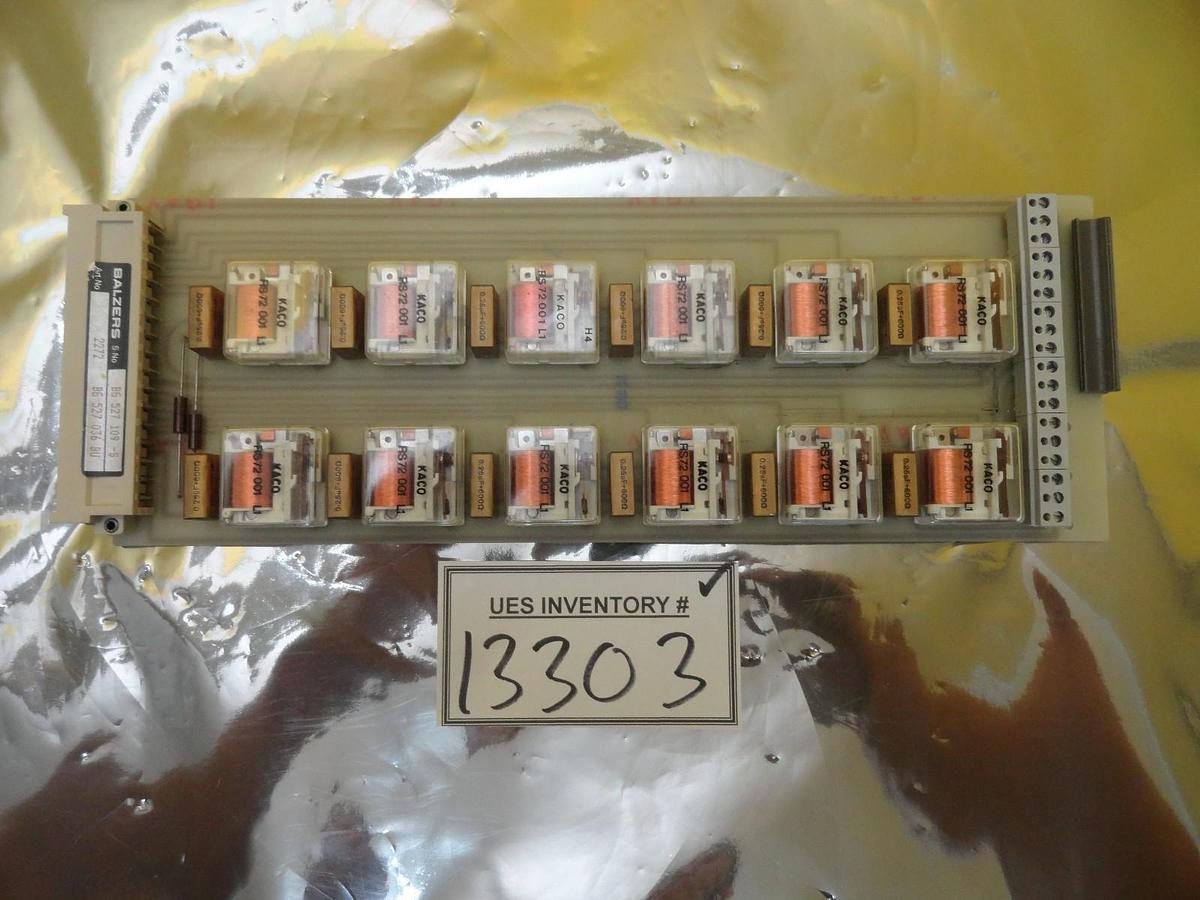 Used Balzers BG 527 036 BU 24V Relay PCB Card BG 527 109 S Used Working