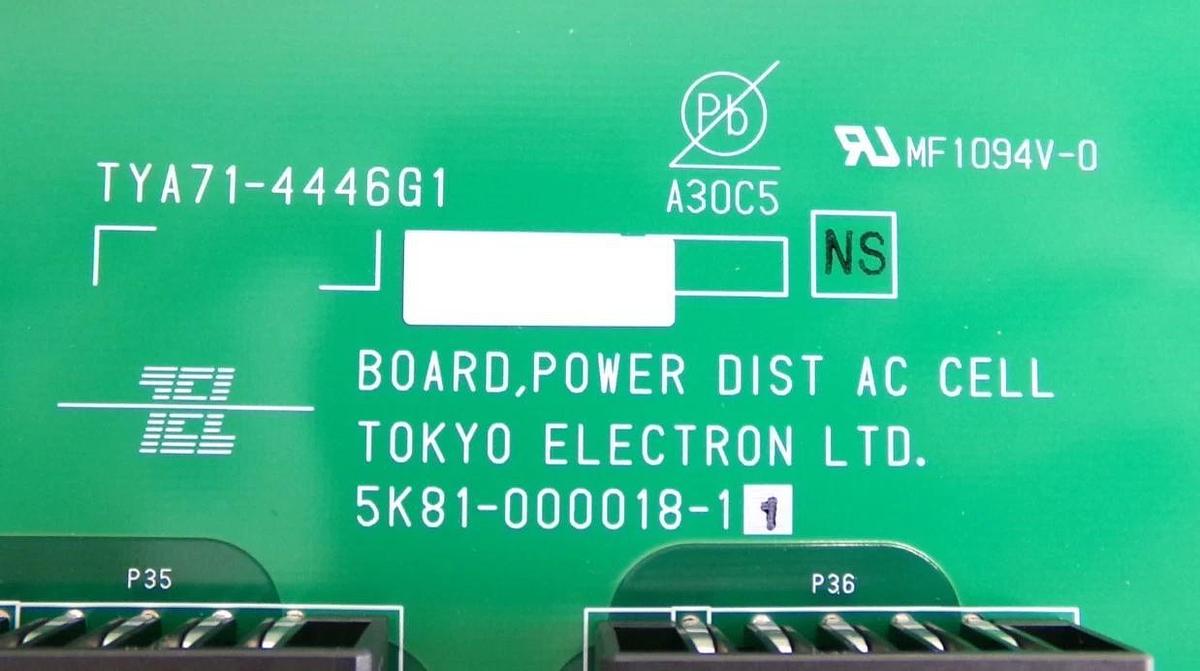 TEL Tokyo Electron 5K81-000018-11 Power Distribution AC Cell PCB TYA71-4446G1