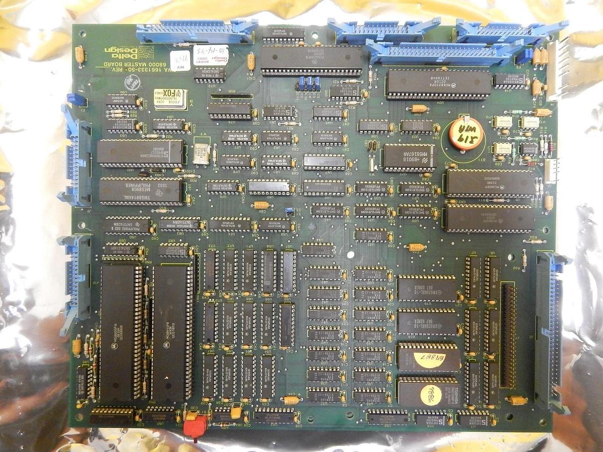 Used Delta Design 1661333-502 68000 Master Board PCB 1661332-401 Used Working