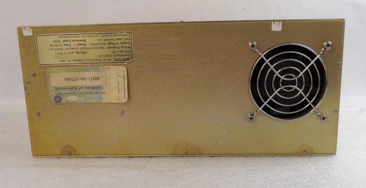 Used Semitool 23801-01 Module Computer Assembly W/Keys 23801 Working Surplus