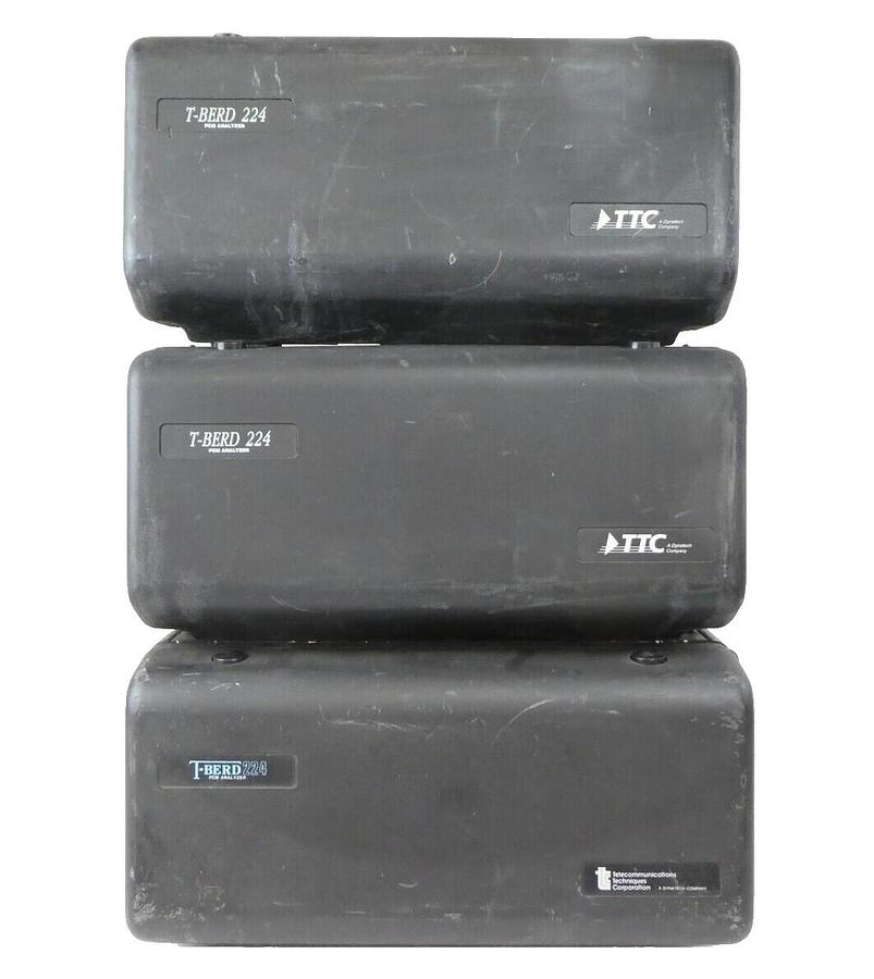 Used TTC T-BERD 224 PCM Analyzer Reseller Lot of 3 41934 L.01 9 Option Spare Surplus