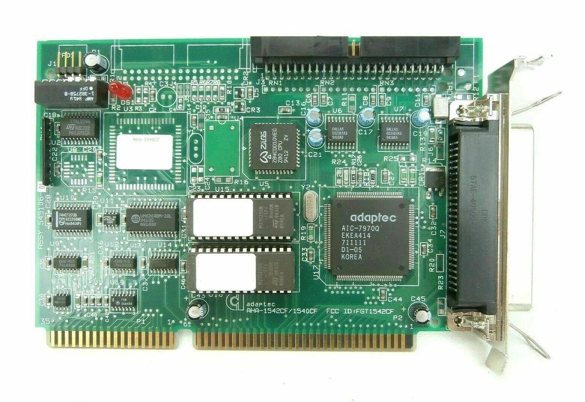 Used Adaptec AHA-1540CF ISA SCSI Interface Board PCB Plasma-Therm Clusterlock 7000