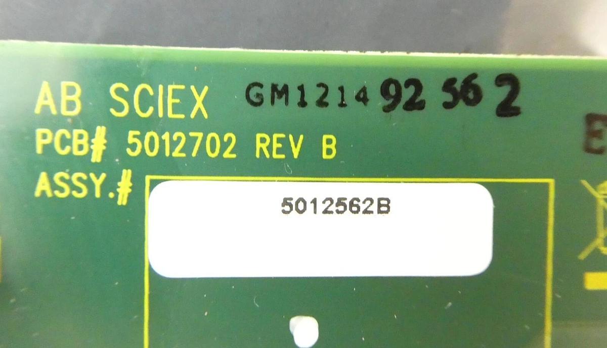 Used AB Sciex 5012562 Control Board PCB 5012702 API Spectrometer Working Surplus