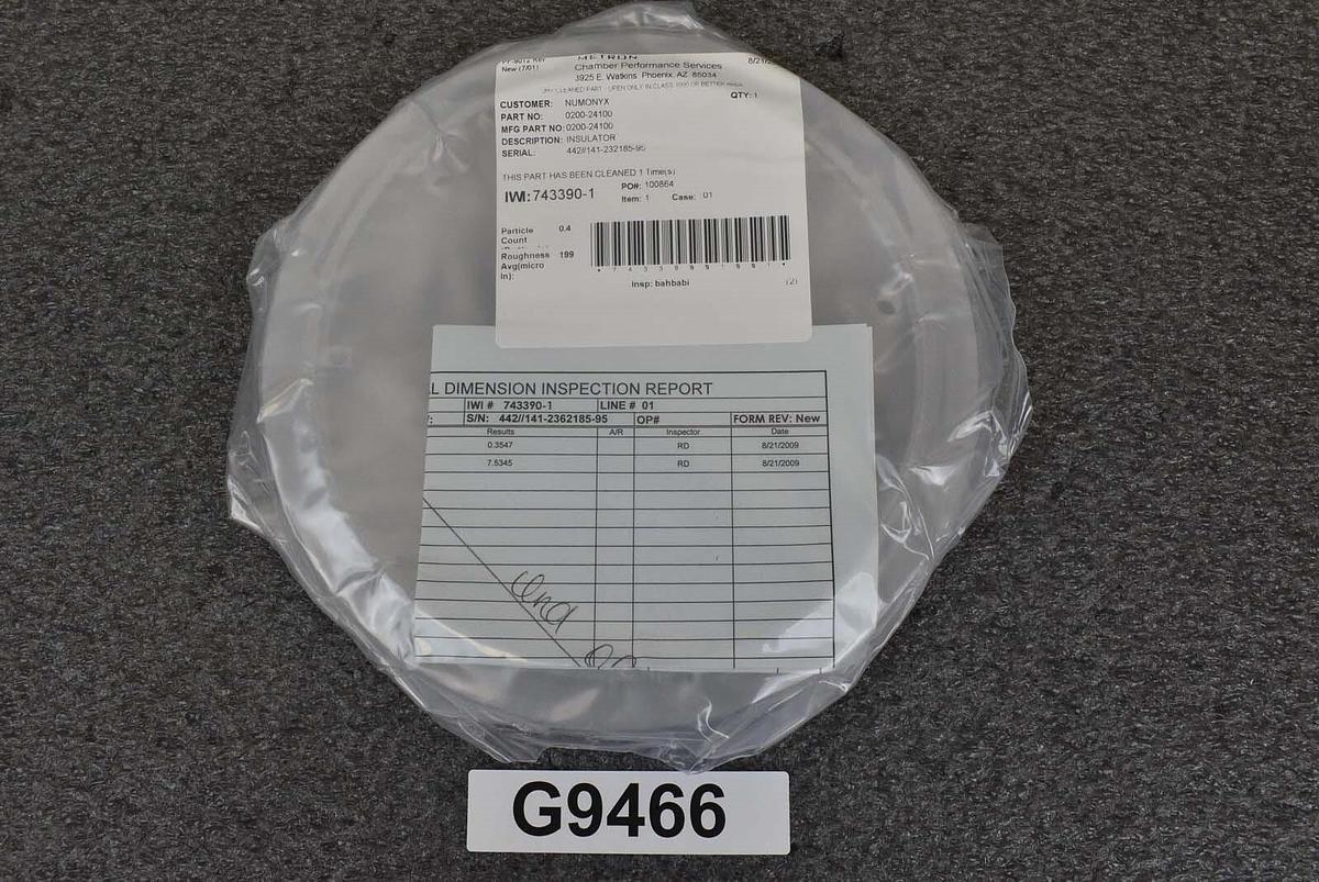 Used Applied Materials 0020-24100 PCII Insulator Quartz