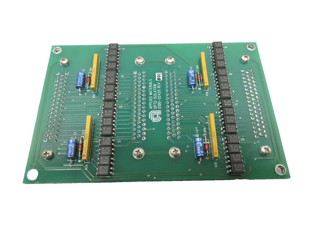 Used AMAT Applied Materials 0100-02420 Opto Isolation PCB Board Working