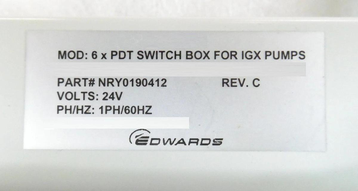 Used Edwards iGX 6 Vacuum Pump Switchbox NRY0190412 with D37280700 Controller Working