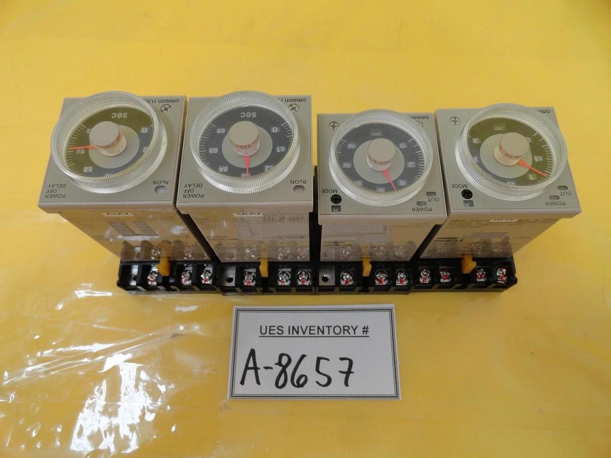 Used Omron H3CR-H8L Timer Relay H3CR-A8 Reseller Lot of 4 Used Working