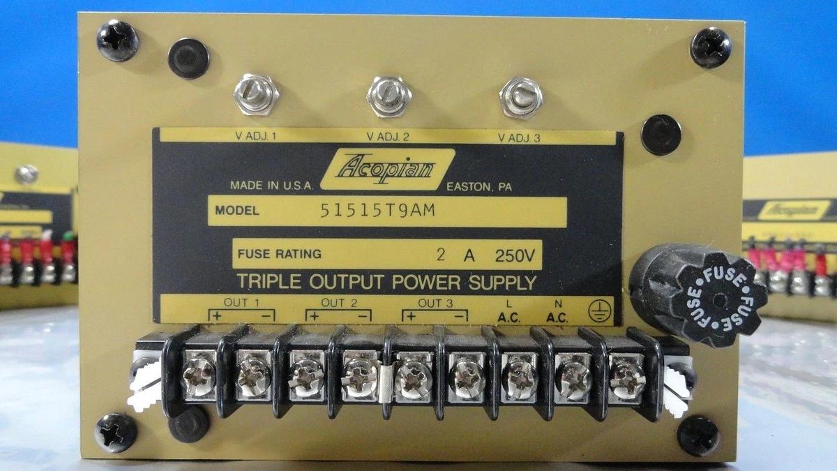 Used Acopian VTD12-250 51515T9AM Dual Tracking Power Supply Lot of 8 Used Working
