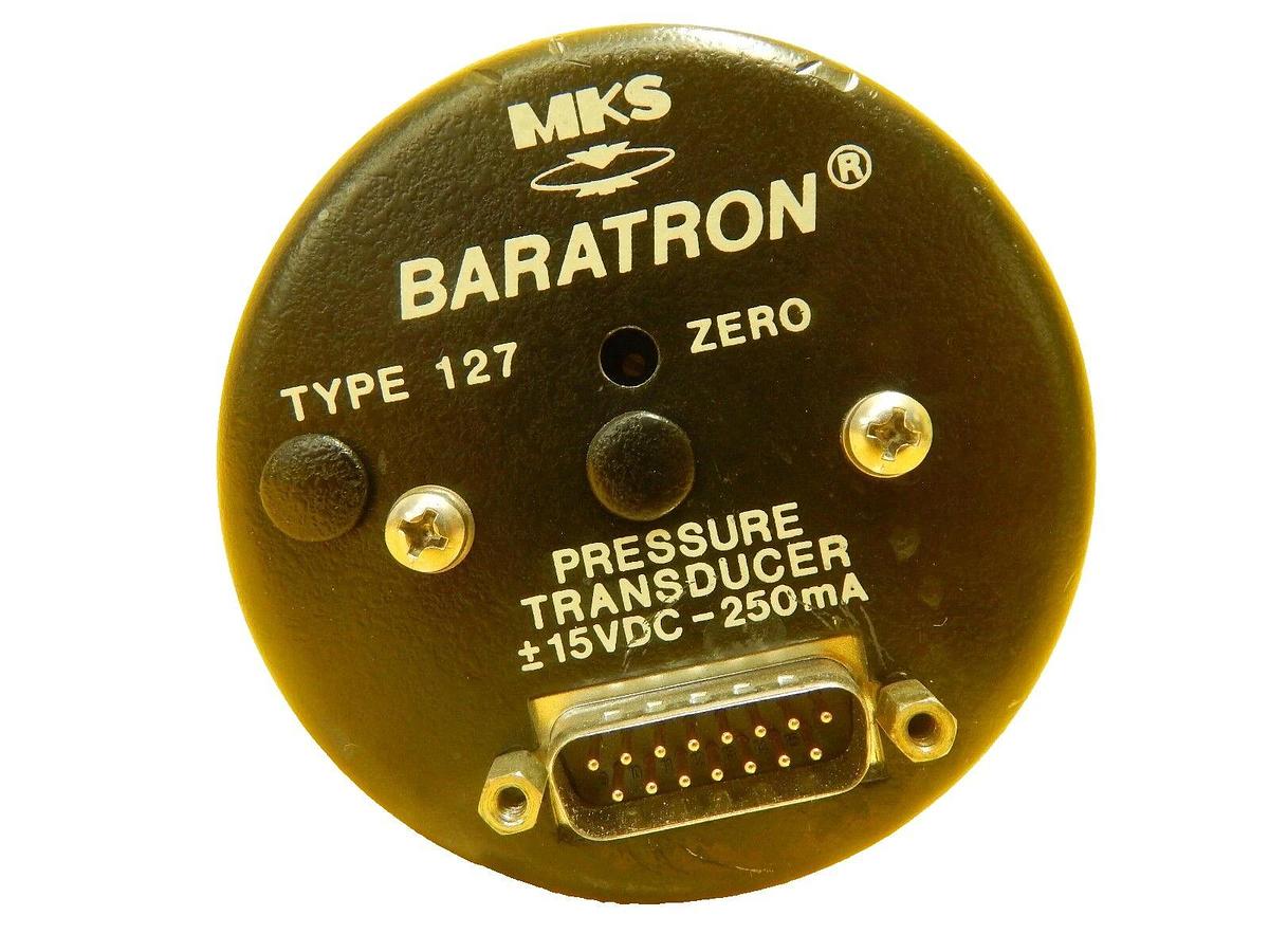 Used MKS Instruments 127A-11008 Baratron Pressure Transducer Type 127 Tube Working