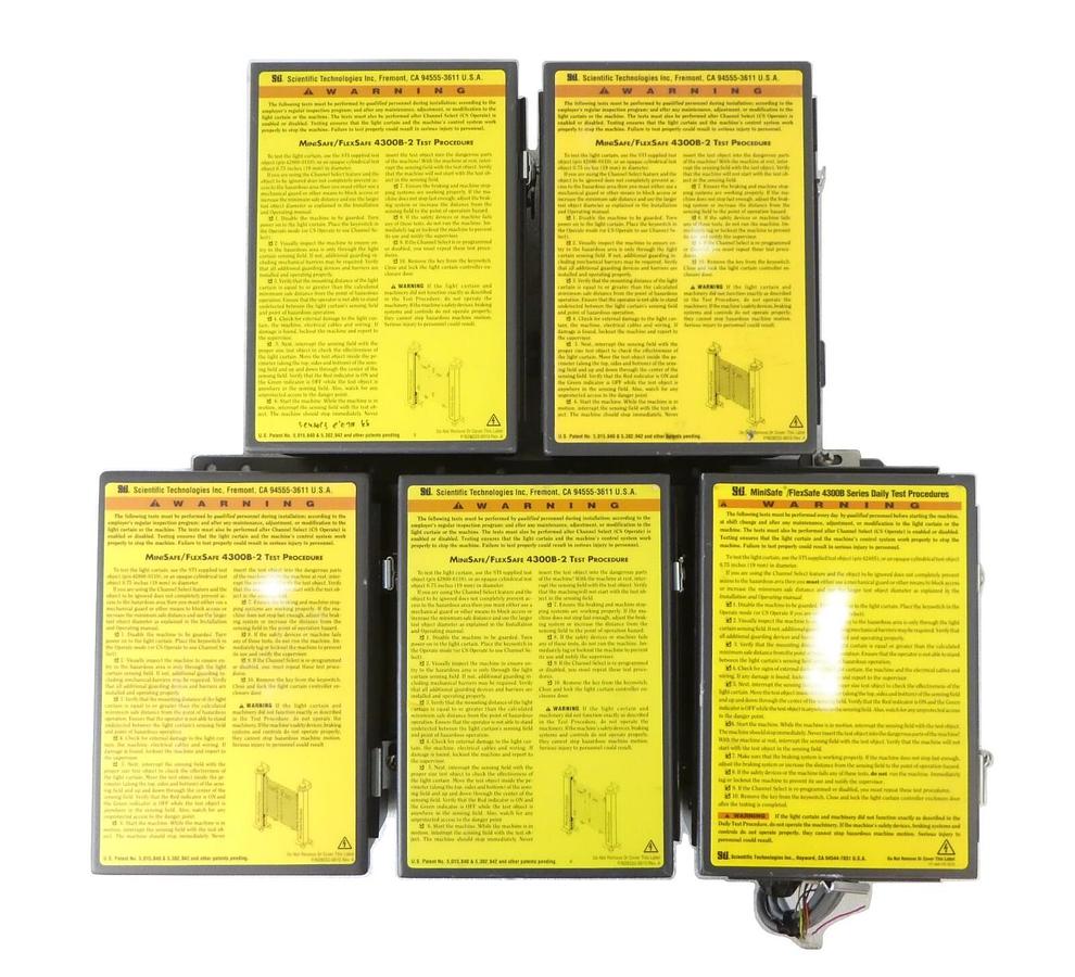 Used Sti Light Curtain Controller MiniSafe FlexSafe Series 4300B Lot of 5 Working