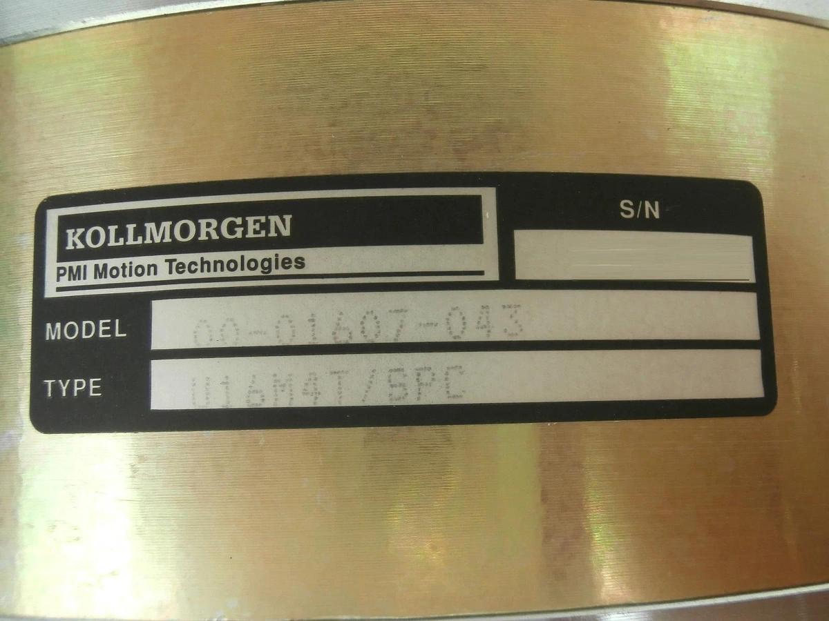 Used Kollmorgen 00-01607-043 DC Disc Servo Motor Assembly Nordiko 9550 Working