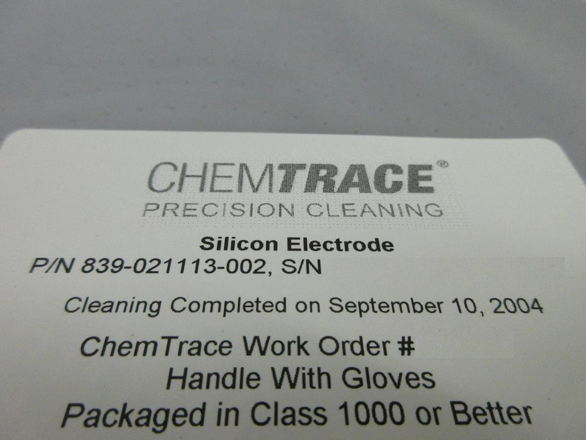 Refurbished Lam Research 839-021113-002 Silicon Electrode OEM Refurbished