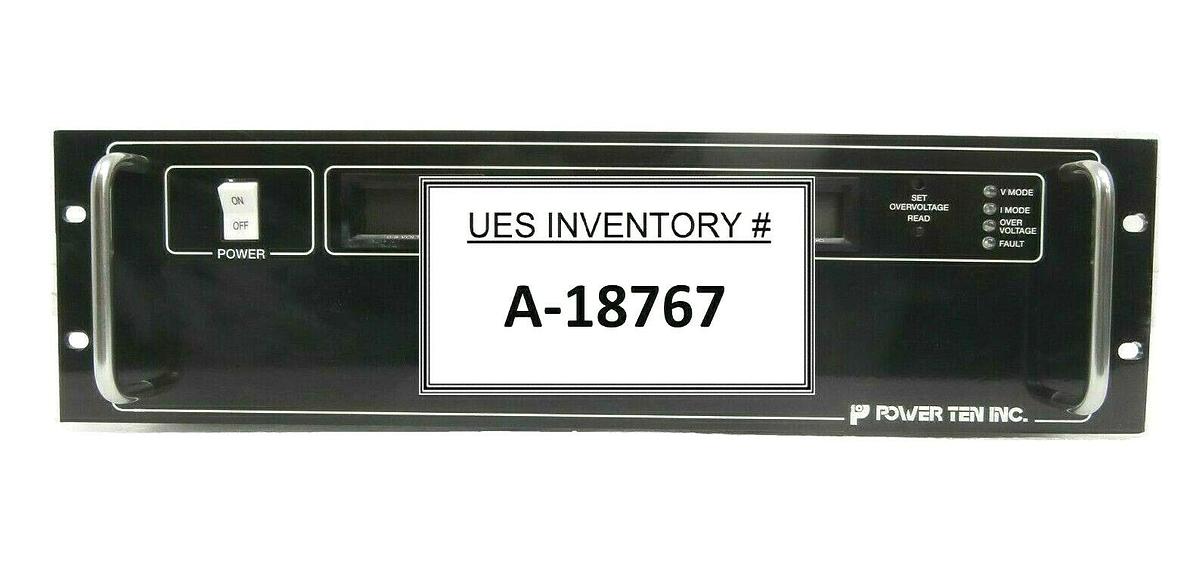 Used Power Ten P63C-8800 DC Power Supply 0-8 VDC P63 Series Tested Working Surplus
