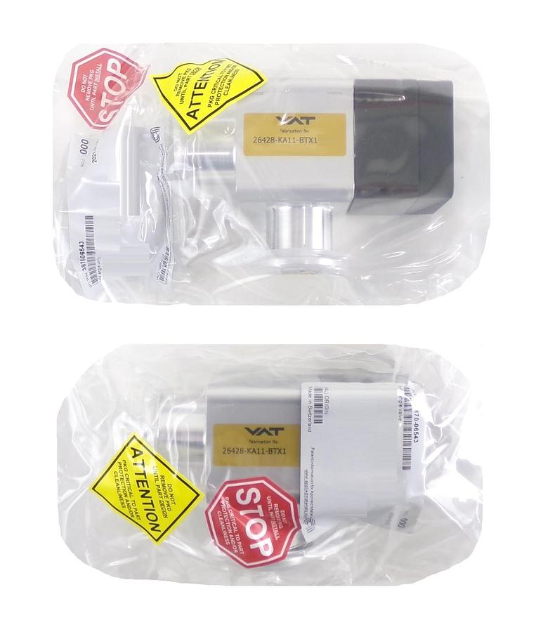 VAT 26428-KA11-BTX1 Angle Valve AMAT 3870-06543 Reseller Lot of 2 New Surplus