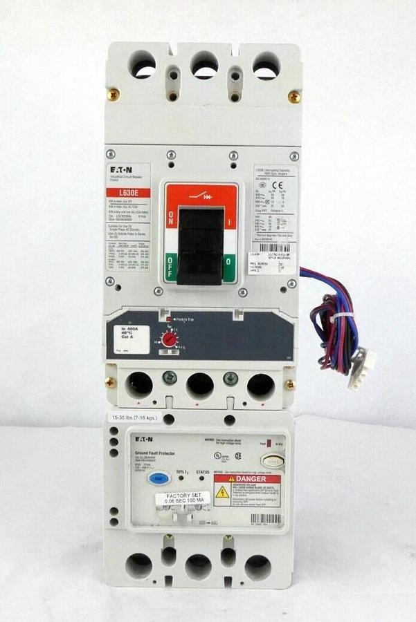 Used Eaton LGE3630NN 3 Pole Industrial Circuit Breaker L630E ELLBN3400W Working