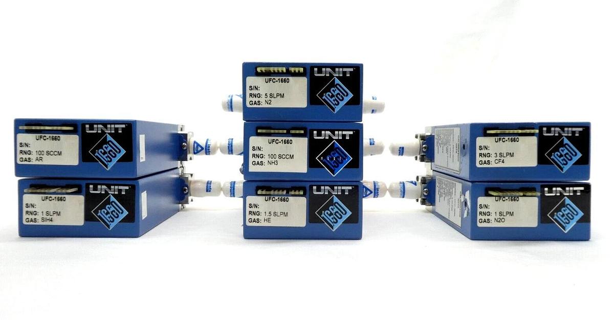 Refurbished UNIT UFC-1660 Mass Flow Controller MFC Reseller Lot of 7 OEM Refurbished