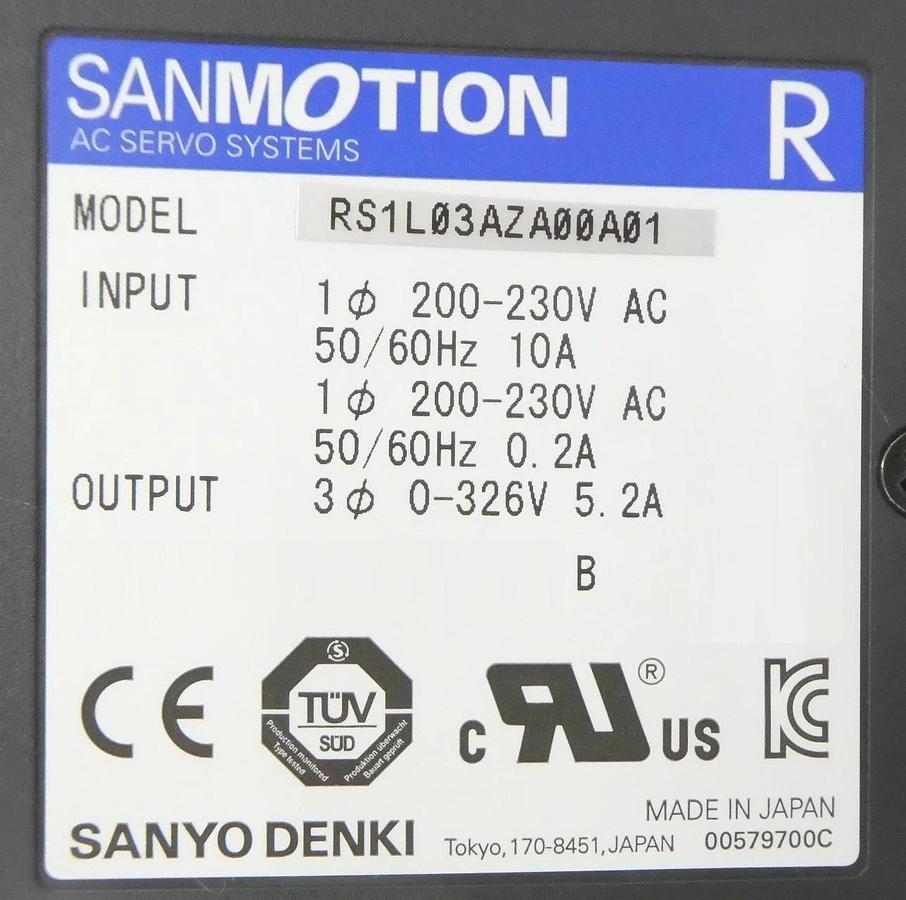 Used Sanyo Denki RS21L03AZA00A01 Servo Drive SANMOTION R Reseller Lot of 2 Working