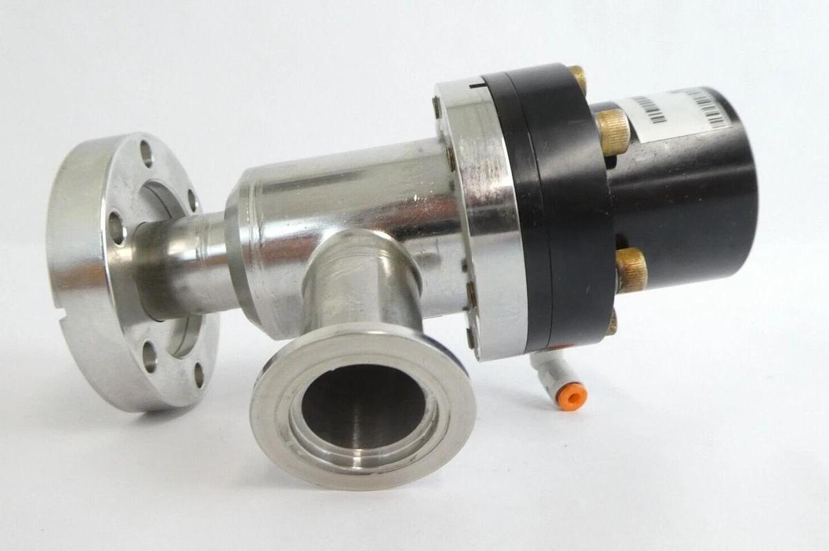 Used MKS Instruments UHV-25-AKK-ENVN Pneumatic Angle Vacuum Valve Lot of 4 Working