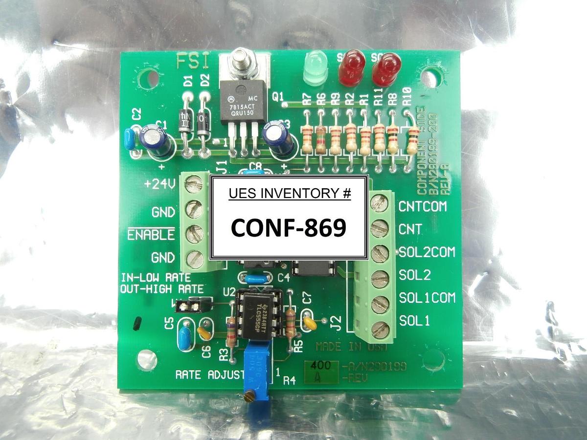 Used FSI International 290199-400 Electric Shuttle Board PCB 290199-200 Used Working