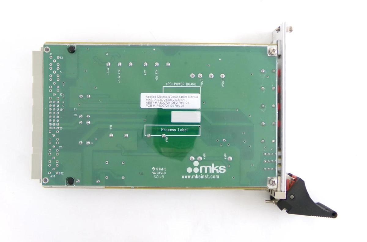 Used MKS Instruments AS00721-06-2 PCB Card cPCI PWRS-0721 AMAT 0190-64694 Lot of 3