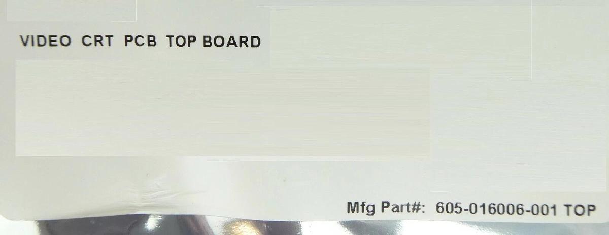 Used Lam Research 605-016006-001 CRT Video Top Board PCB 90441-009 Working Surplus