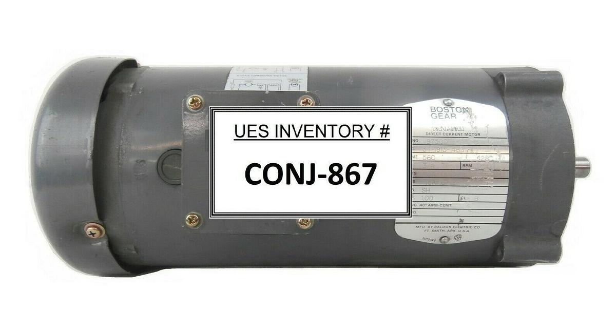 Used Boston Gear V97500TF-SPL-B Direct Current Motor 34-1913-1483 Working Surplus