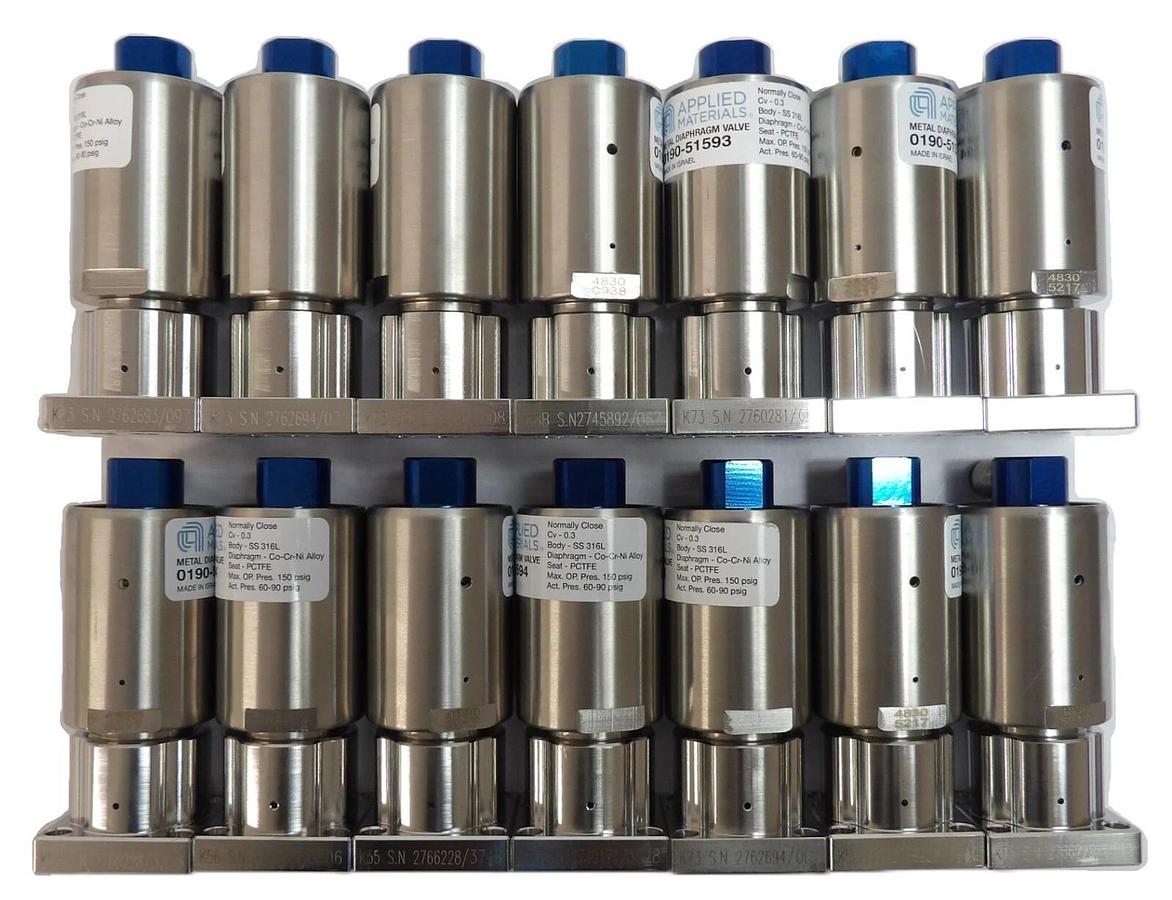 Used AMAT Applied Materials 0190-51594 Diaphragm Valve Reseller Lot of 14 New Spare