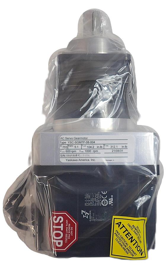 Yaskawa Electric SGM7P-08A7E-YA15 AC Servo Gearmotor YSC-SGM7P-08-004 New