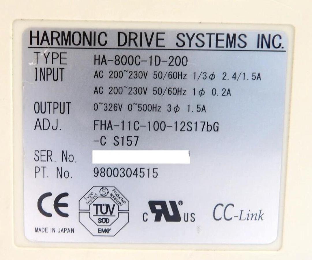 Used Harmonic Drive HA-800C-3D-200 HA-800C-1D-200 Servo Drive Lot of 3 Working Spare