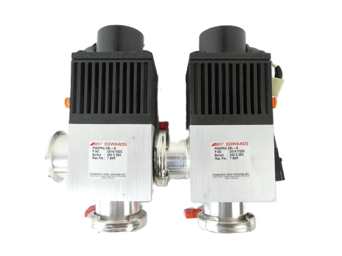 Used Edwards C41417000 Turbo Pump Pneumatic Vacuum Valve PV40PKA Lot of 2 Working