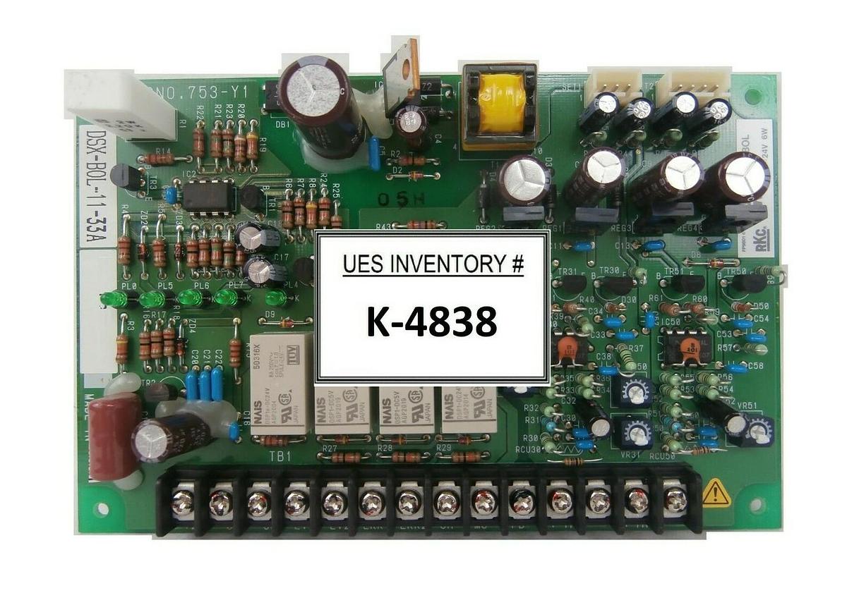 Used RKC Instrument DSX-BOL-11-33A Temperature Controller PCB DSX-BOL 753-Y1 Working