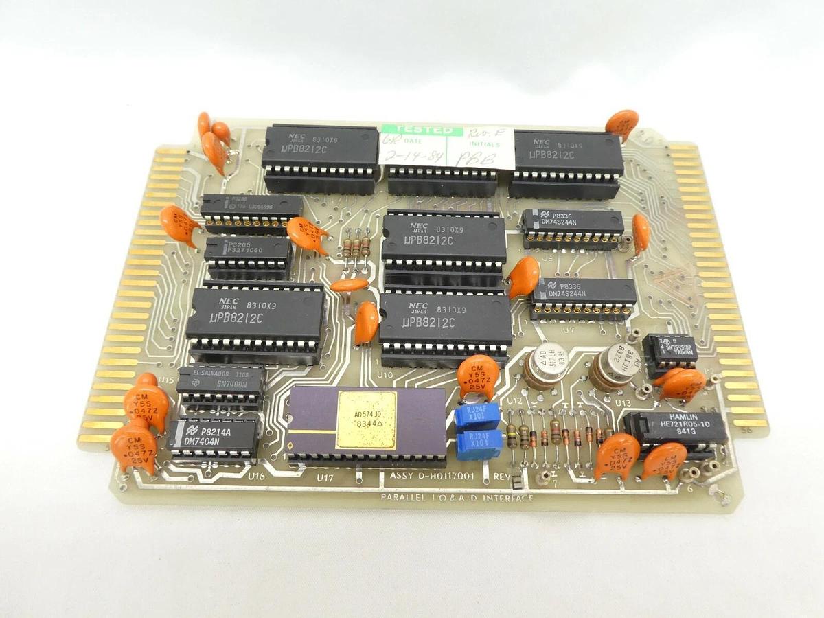 Used Varian Semiconductor VSEA D-H0117001 Parallel I/O Interface PCB H0117001 Rev. E