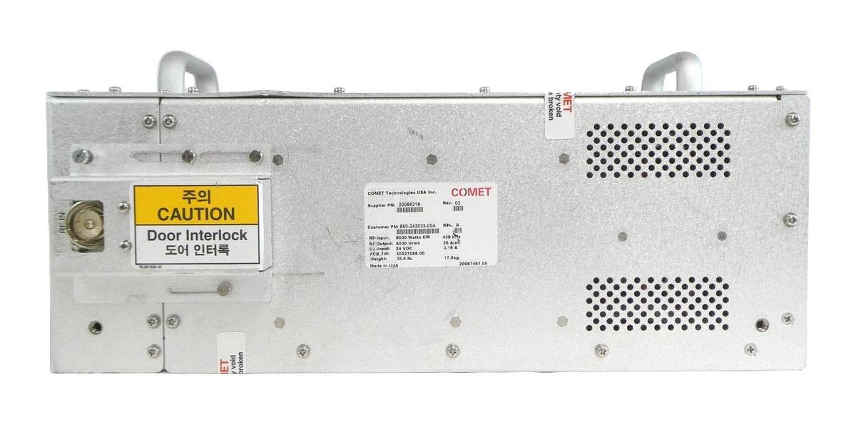 Used Comet Technologies 20086219 RF Match Lam Research 660-243033-004 Untested As-Is