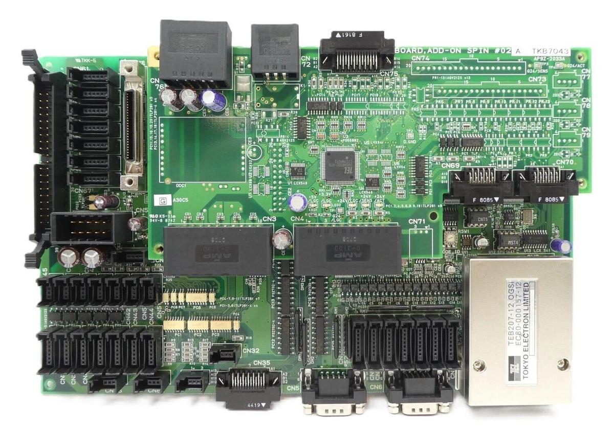 Used TEL Tokyo Electron AP9E-0858E IO Spin #01 PCB TKB7000 TKB7043 Reseller Lot of 2