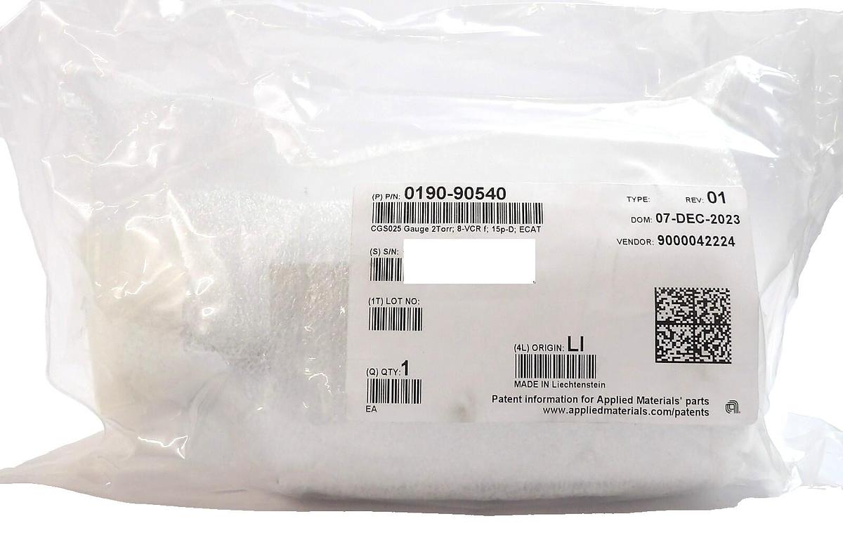 Used AMAT Applied Materials 0190-90540 CGS025 Gauge 2 Torr Working Surplus
