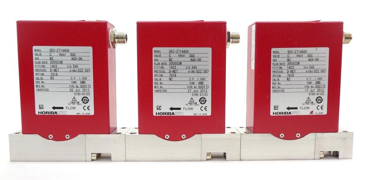 Used Horiba STEC SEC-Z714AGX Mass Flow Controller MFC Z700 Lot of 12 Working Surplus