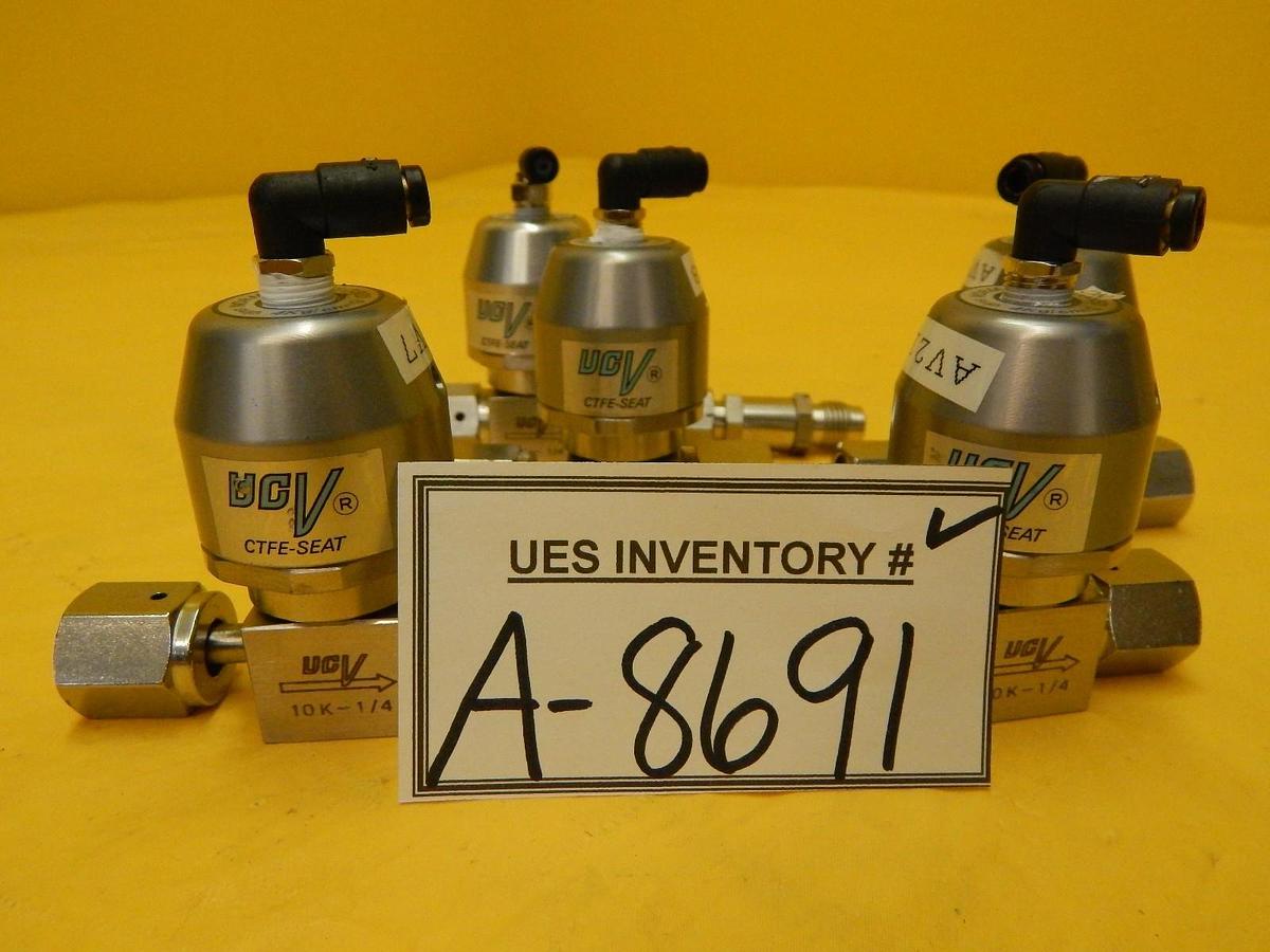Used Motoyama SUSF316L Pneumatic Valve Normally Closed UCV Series Lot of 5 Used